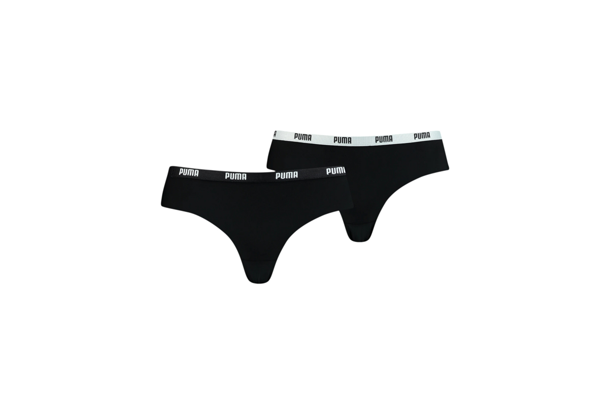 Puma Brazilians Everyday Sleek Microfiber Εσώρουχο Μπραζίλ 2-Τεμά (907855 04) Μαύρο